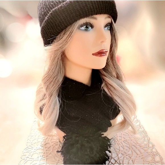 Chain Maiden Creations Handmade Black Sparkle Soft Knit Winter Hat & Scarf Set - Picture 4 of 10